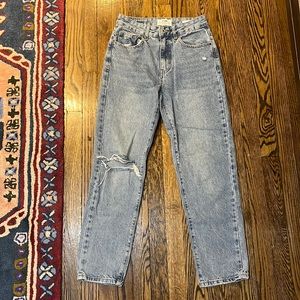Slightly Distressed Mom Jeans